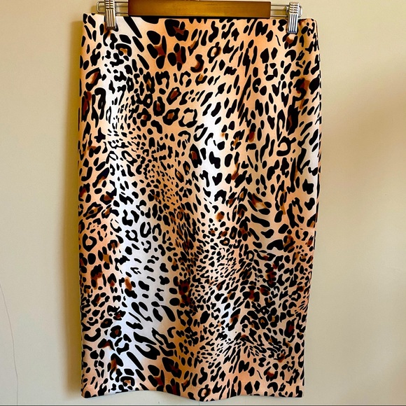ECI Dresses & Skirts - Leopard Print Pencil Skirt Size M